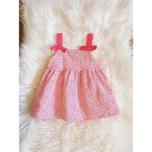 Zara Baby Pink Polka Dot Dress with Bows Size 6 - 9 Months